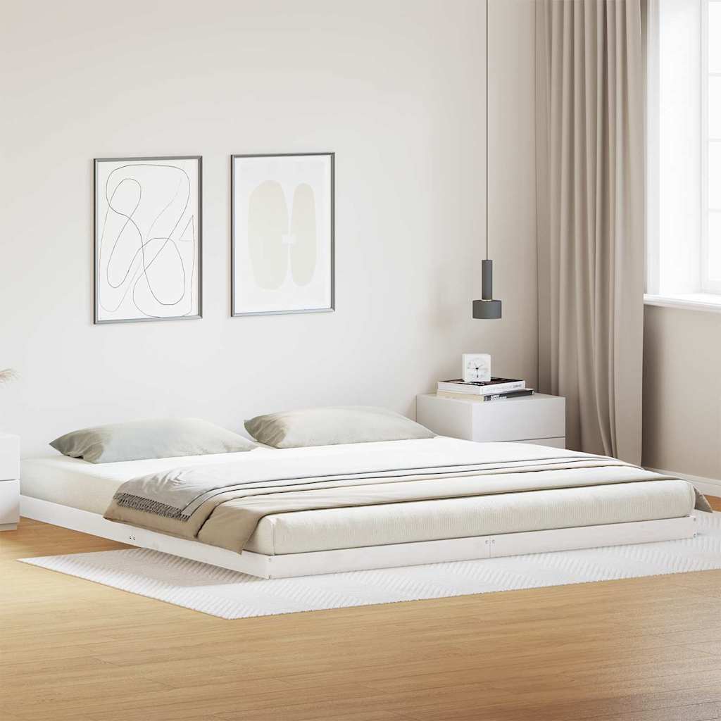Bed Frame Without Mattress Double Solid Wood Pine