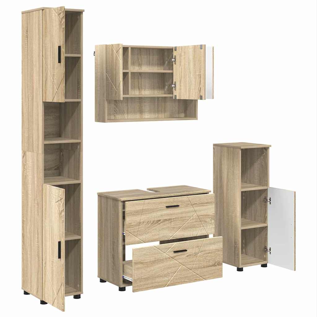 Bathroom Furniture Set 4 Pcs 30 X 35 X 192 Cm