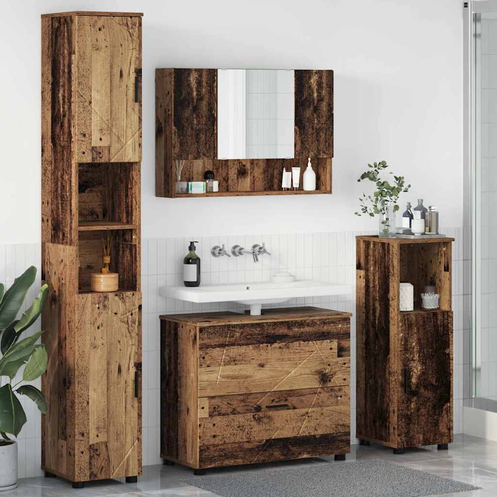 Bathroom Furniture Set 4 Pcs 30 X 35 X 192 Cm