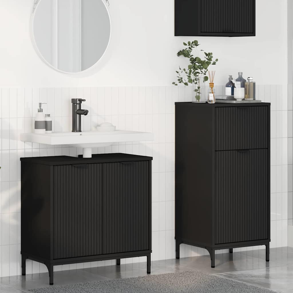 Bathroom Furniture Set With Shelf 2 Pcs 39.5 X 36 X 88 Cm