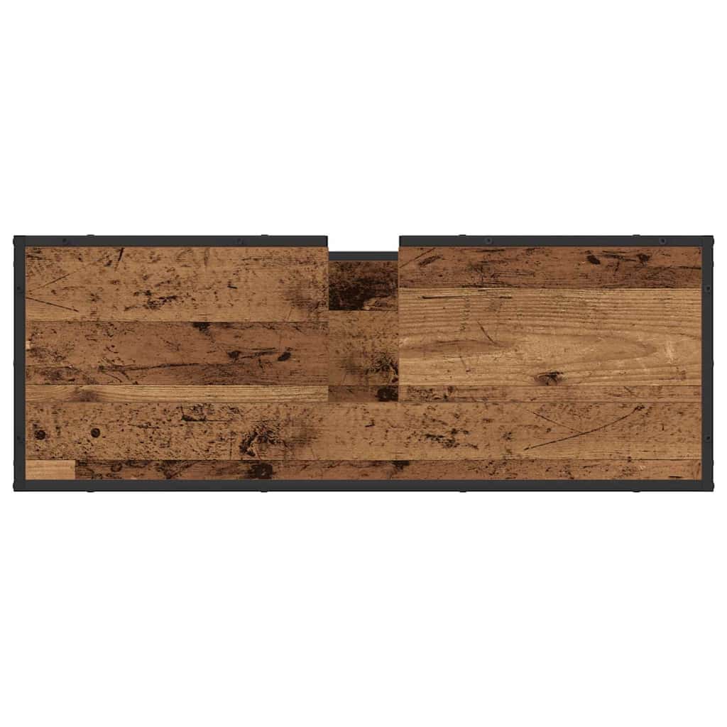 Bathroom Sink Cabinet Old Wood 90 X 33 X 60 Cm Engineered Wood
