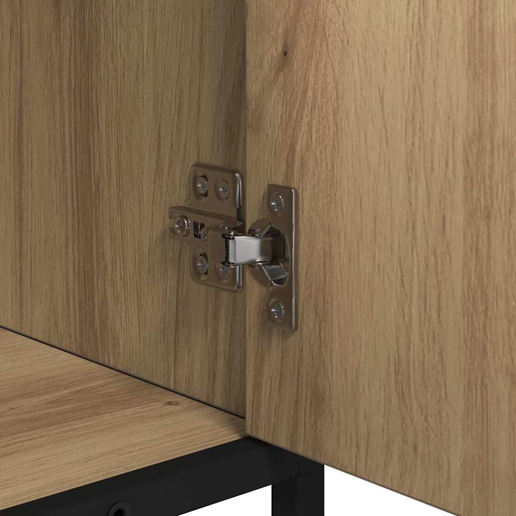 Bathroom Sink Cabinet With Shelf Artisan Oak 90 X 33 X 60 Cm
