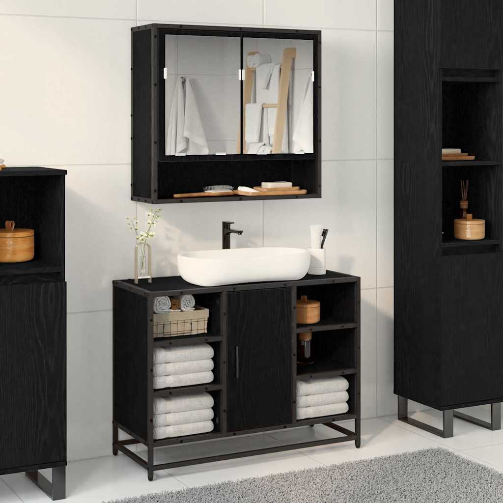 Bathroom Sink Cabinet 80X33X60 Cm Engineered Wood