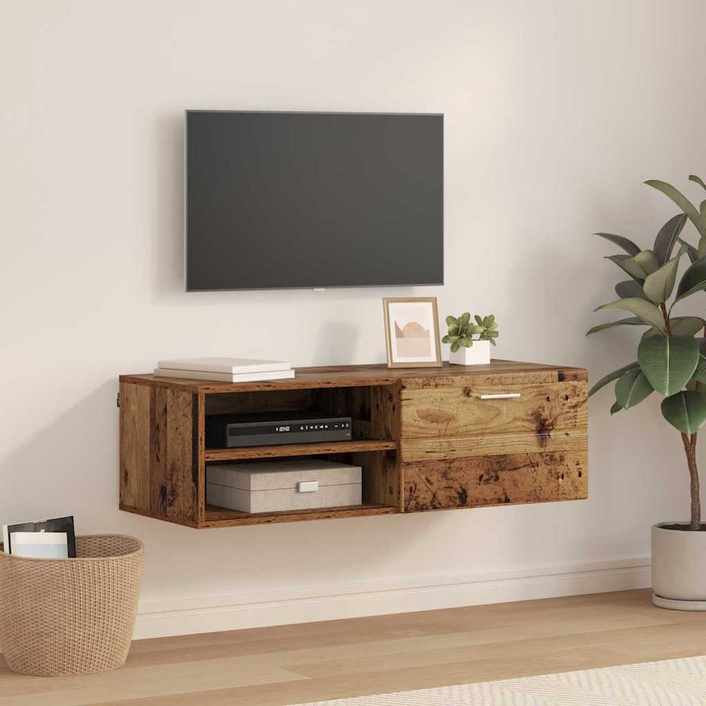 Tv Cabinet With Drawer 100.5 X 39 X 30 Cm Engineered Wood