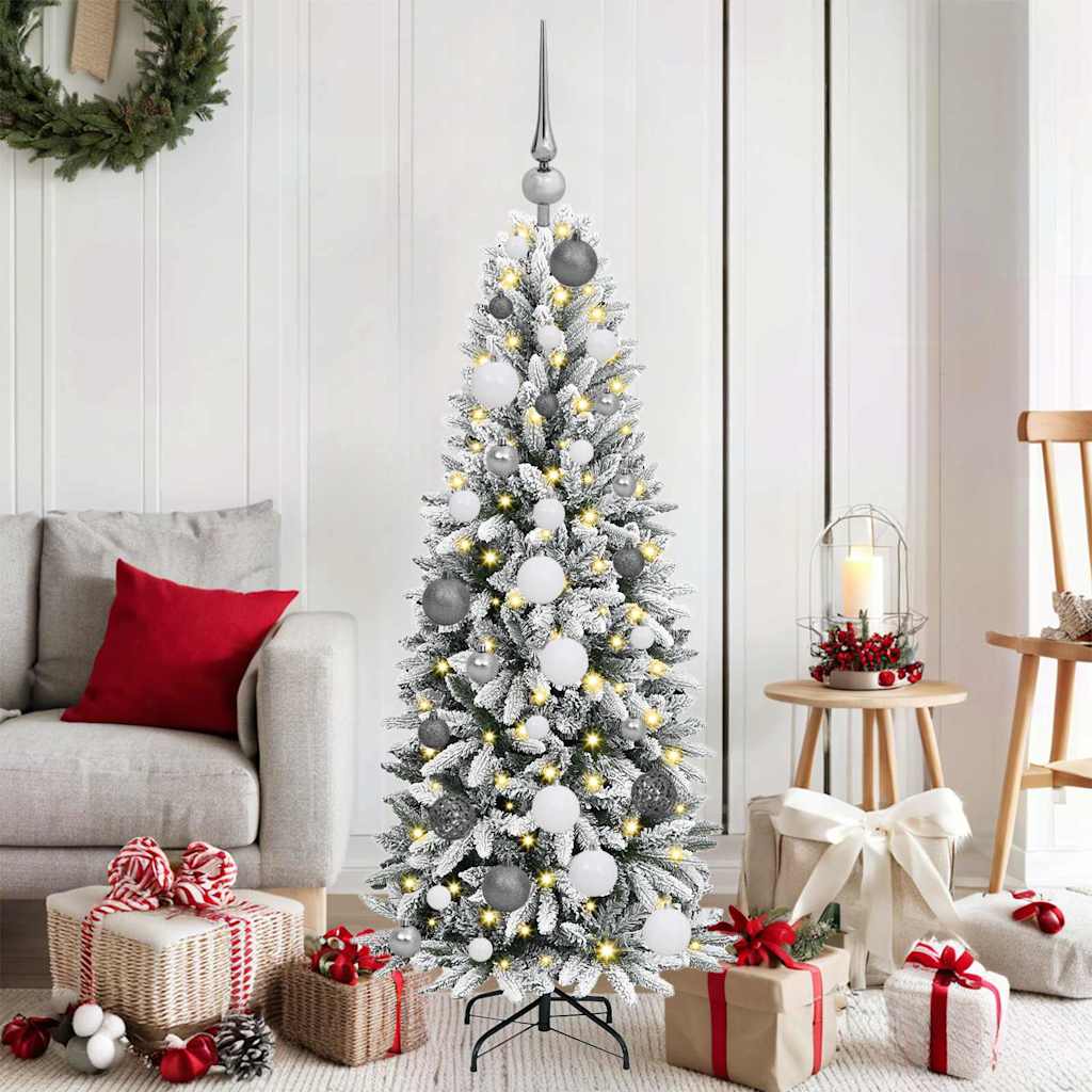 Artificial Christmas Tree With Flocked Snow Pvc&Pe