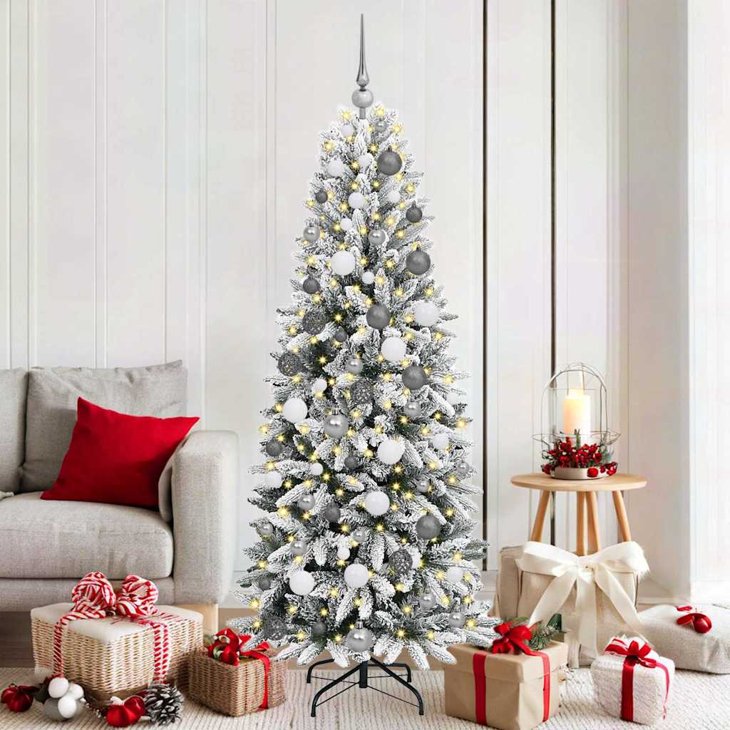Artificial Christmas Tree With Flocked Snow Pvc&Pe