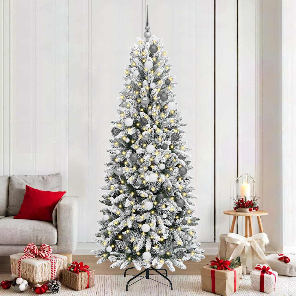 Artificial Christmas Tree With Flocked Snow Pvc&Pe