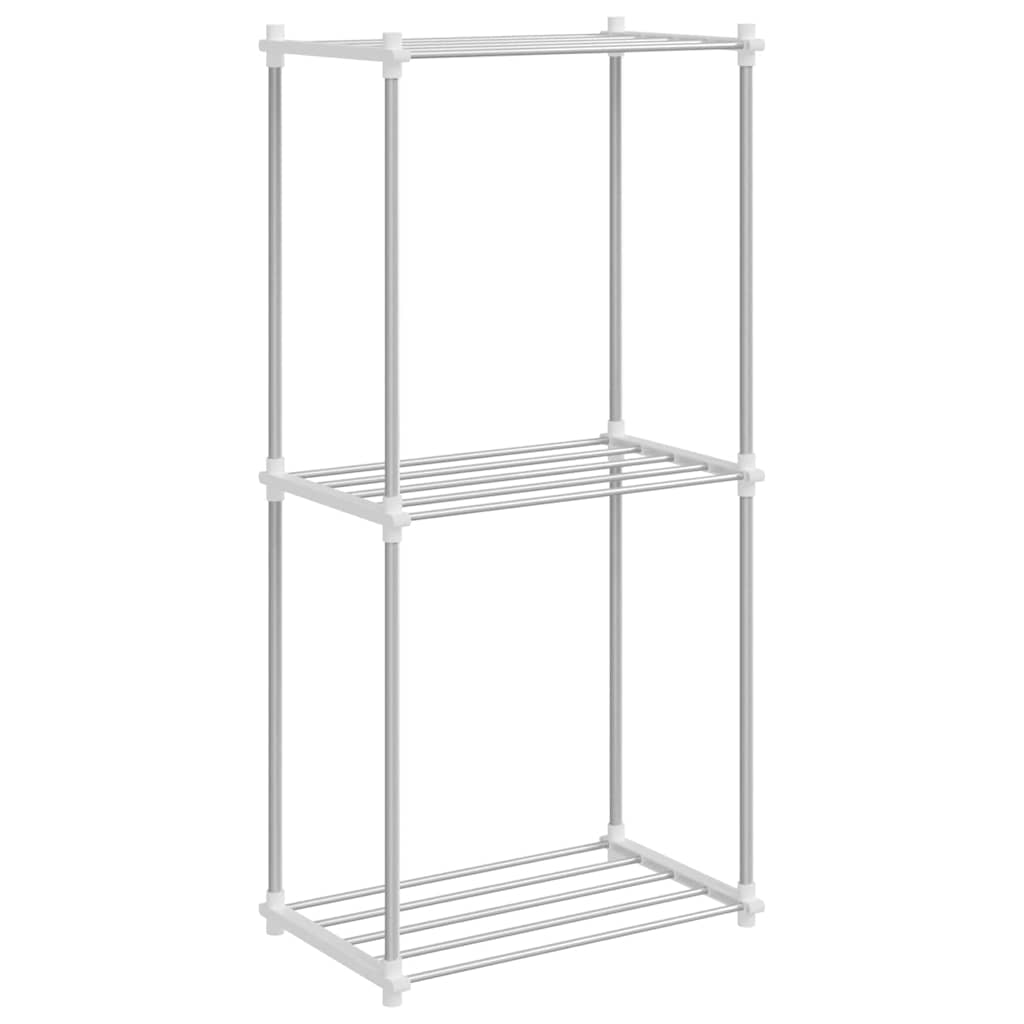 Storage Shelf With Shelf White Aluminium