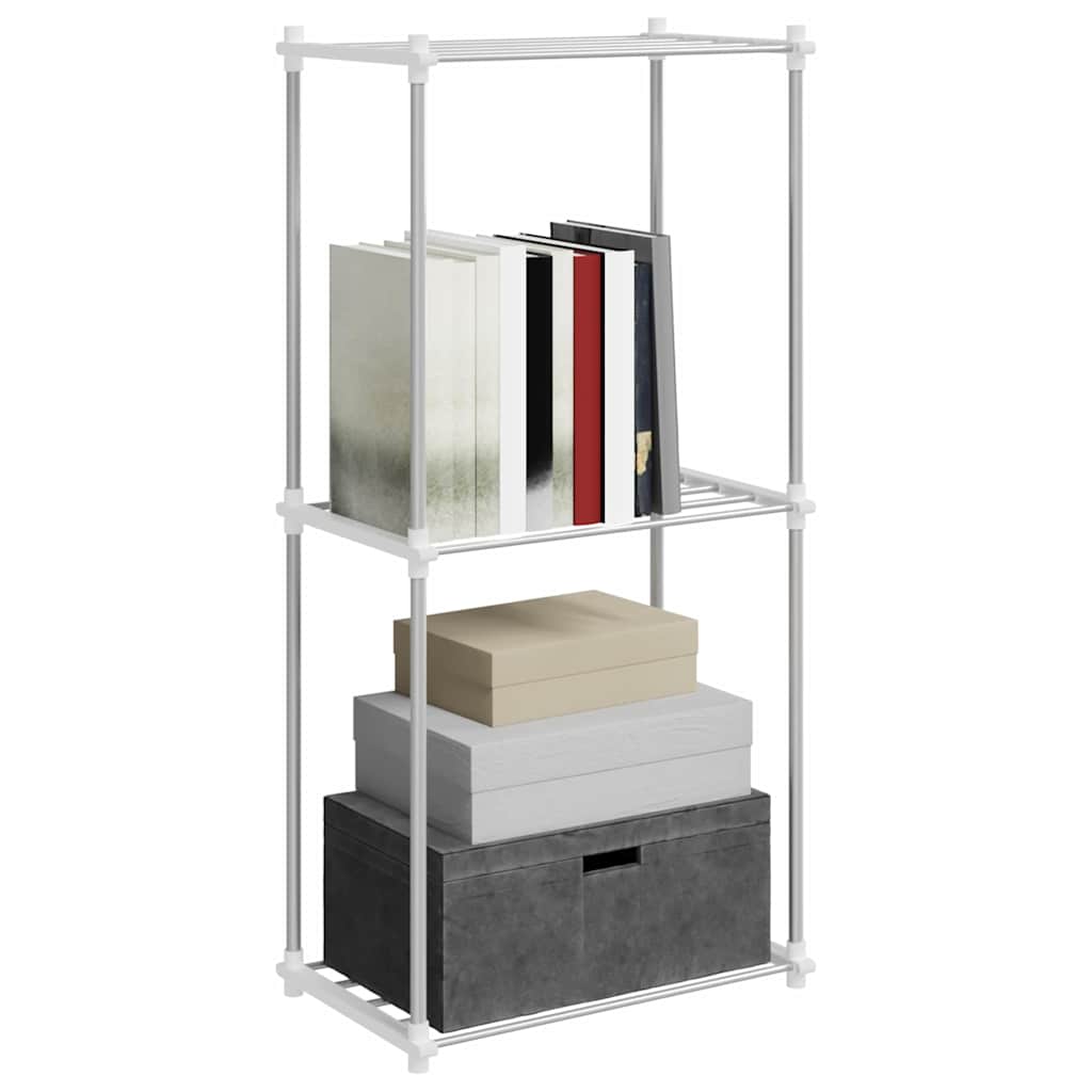 Storage Shelf With Shelf White Aluminium