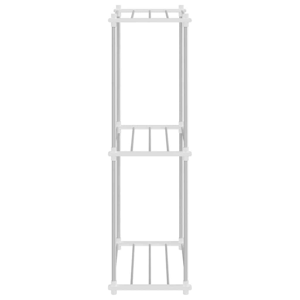 Storage Shelf With Shelf White Aluminium