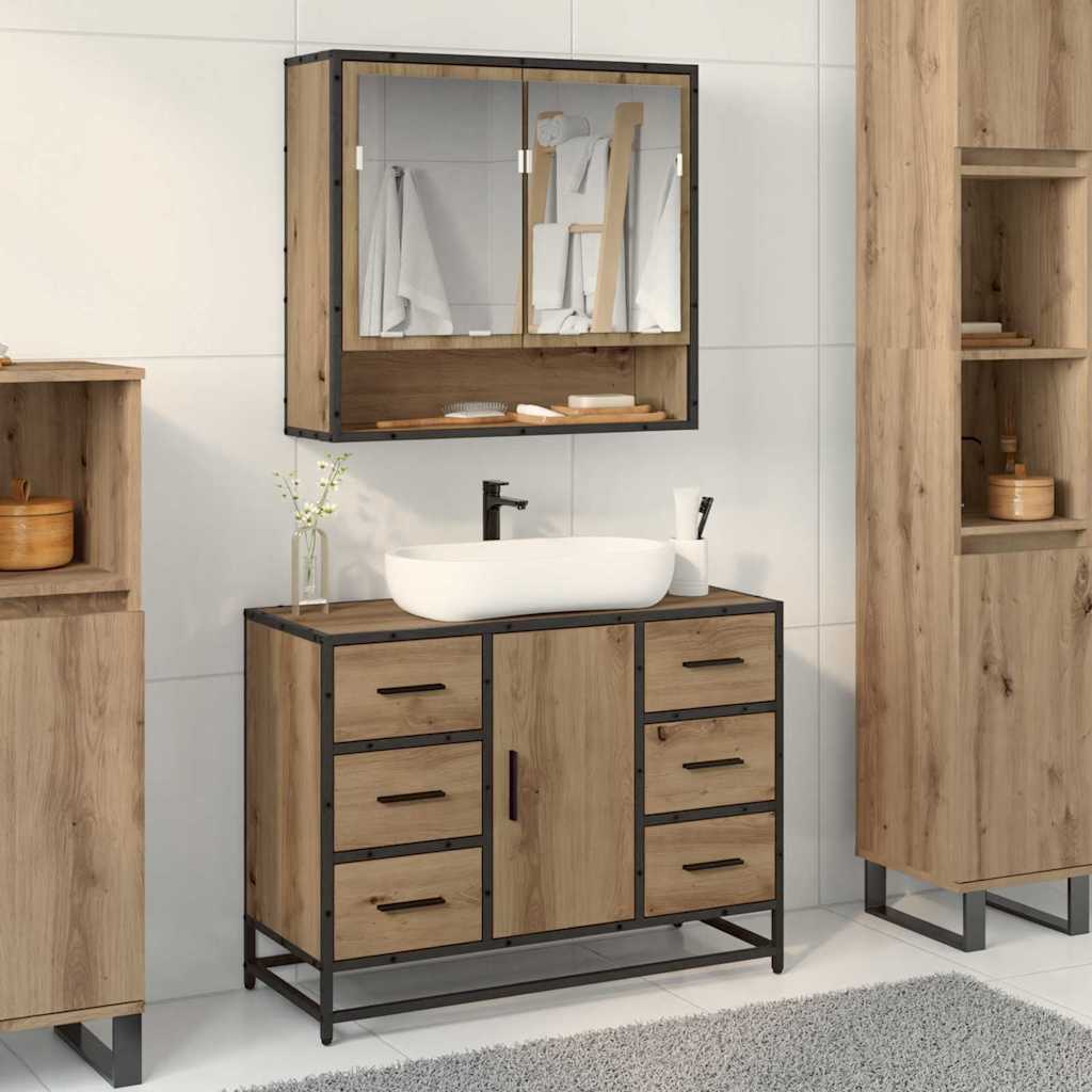 Bathroom Furniture Set 2 Pcs 80 X 33 X 60 Cm