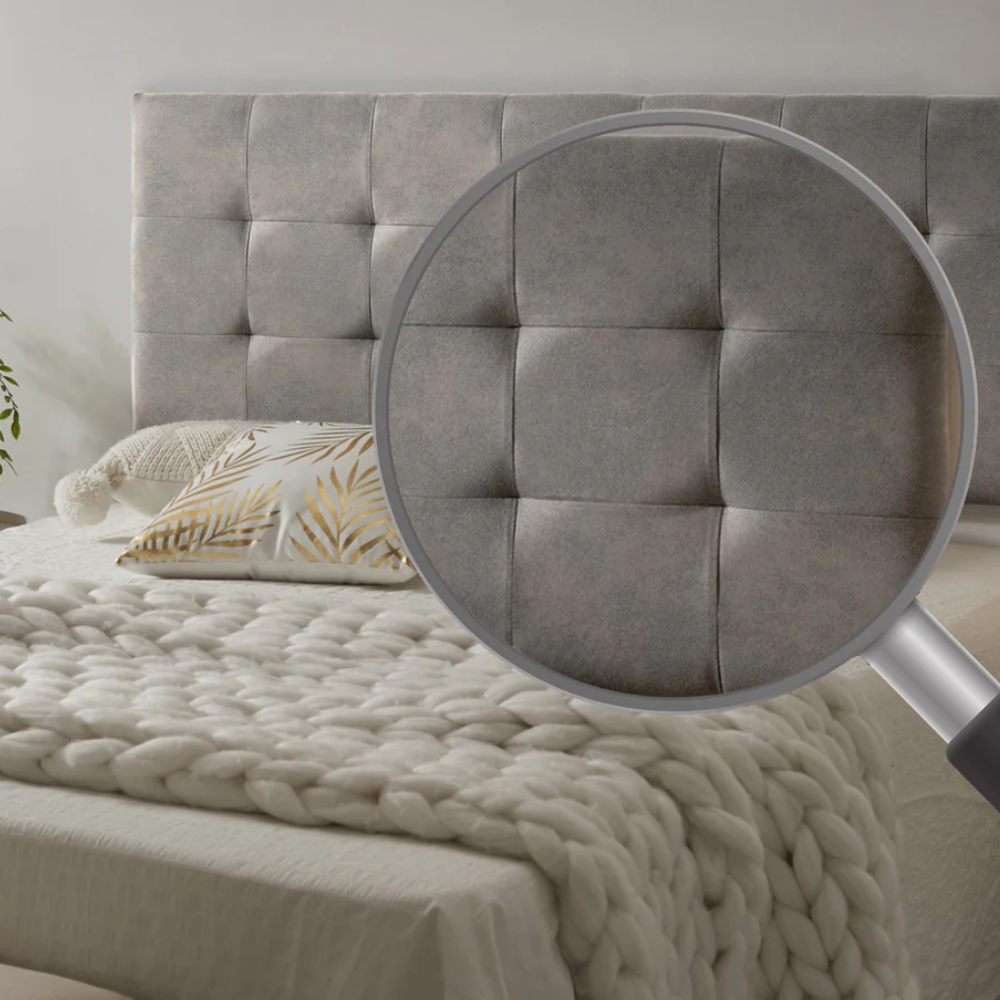 Checkered Fabric Headboard