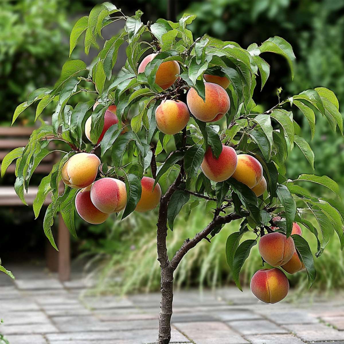Florastore Peach Tree - Prunus 'Bonanza' - Height 60-70Cm - ⌀15Cm