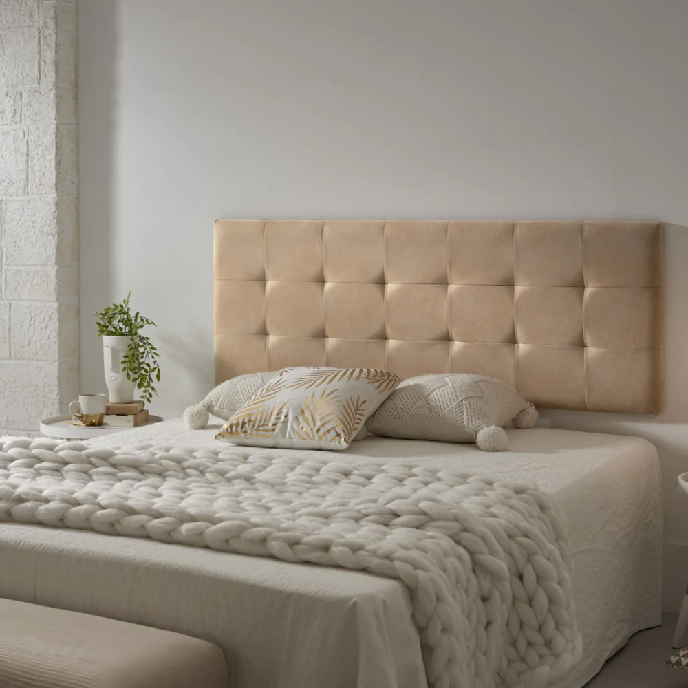 Checkered Fabric Headboard