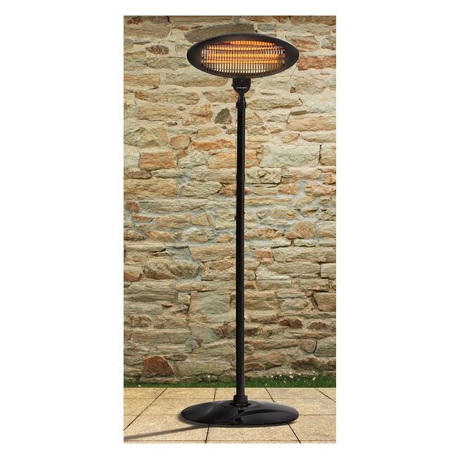 2000W Quartz Electric Patio Heater | Black