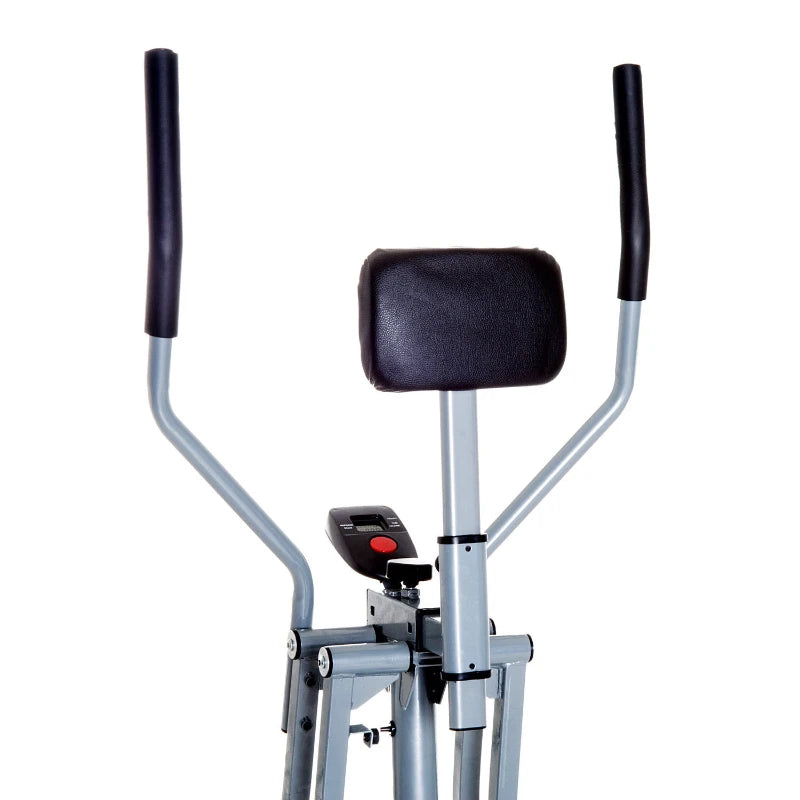 HOMCOM Air Walker Glider, Cross Trainer Fitness Machine, with LCD, for Home Gym, Grey