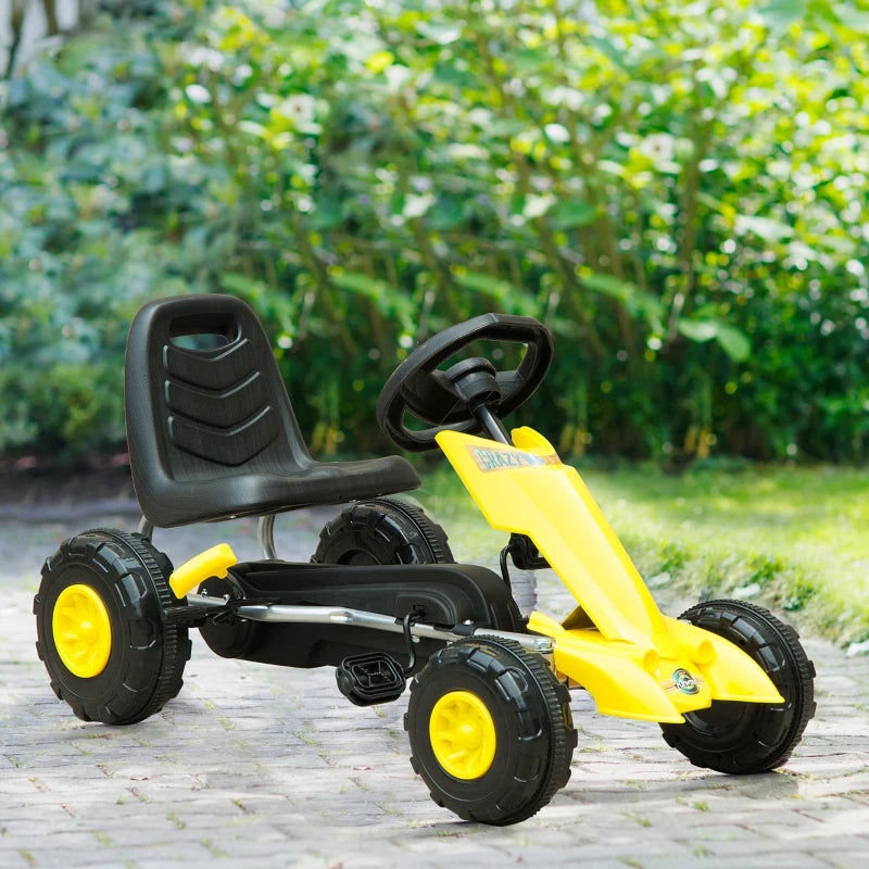 HOMCOM Children Pedal Go Kart Kids Ride On Bike Toy Manual Racing Rider