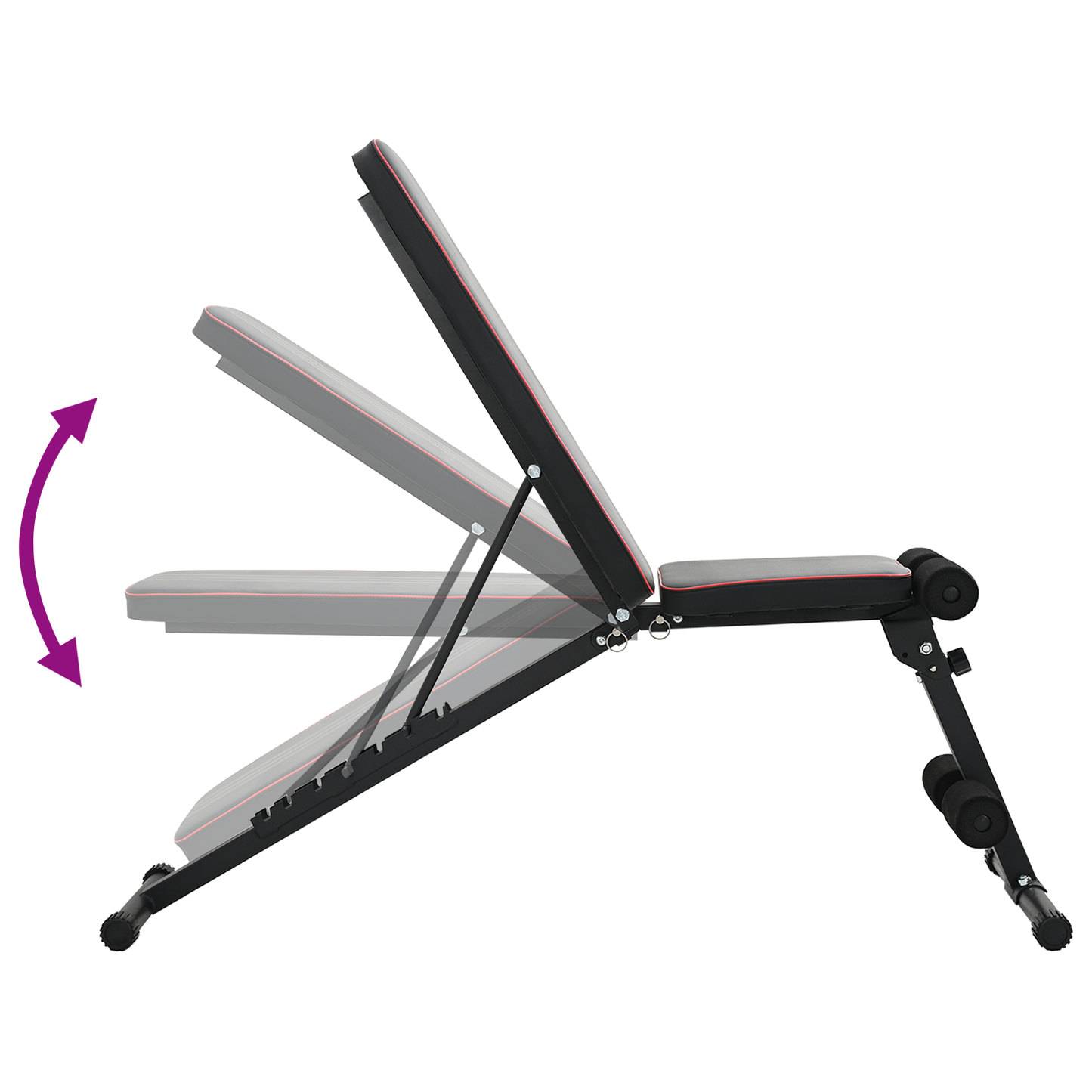Adjustable Weight Bench Foldable 230 Kg Black Steel