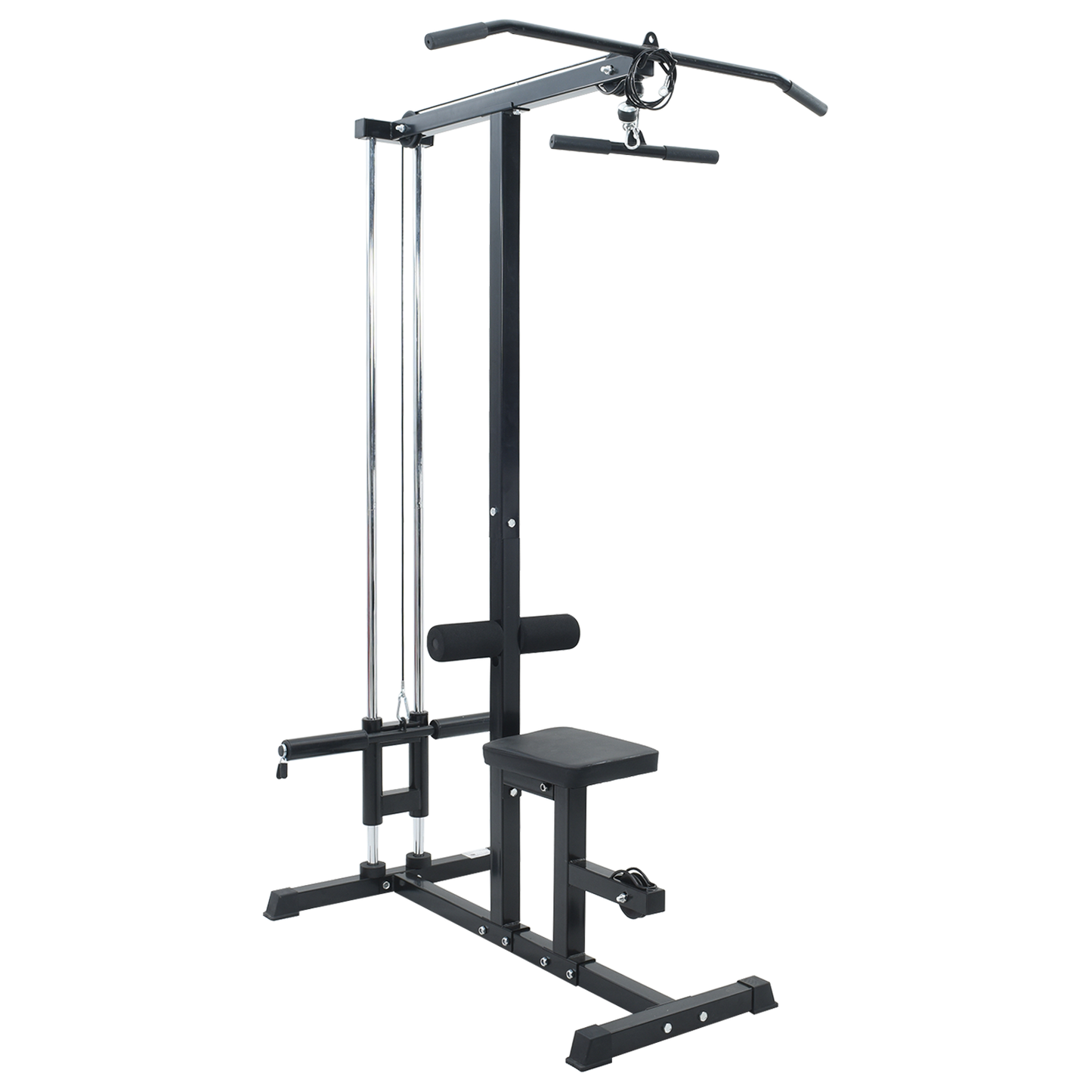 Lat Pulldown Machine With Adjustable Seat 80 Kg Loadable Steel