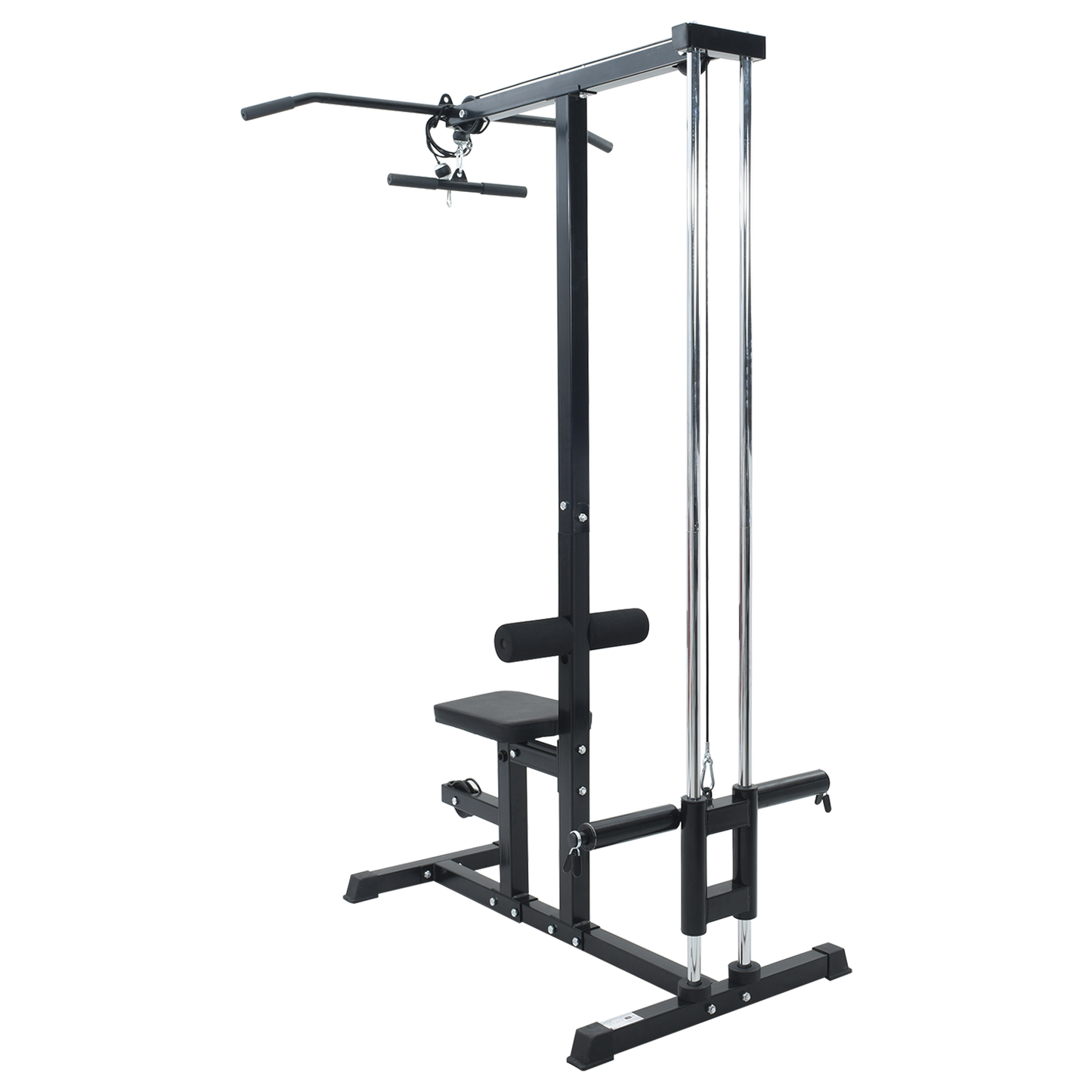 Lat Pulldown Machine With Adjustable Seat 80 Kg Loadable Steel