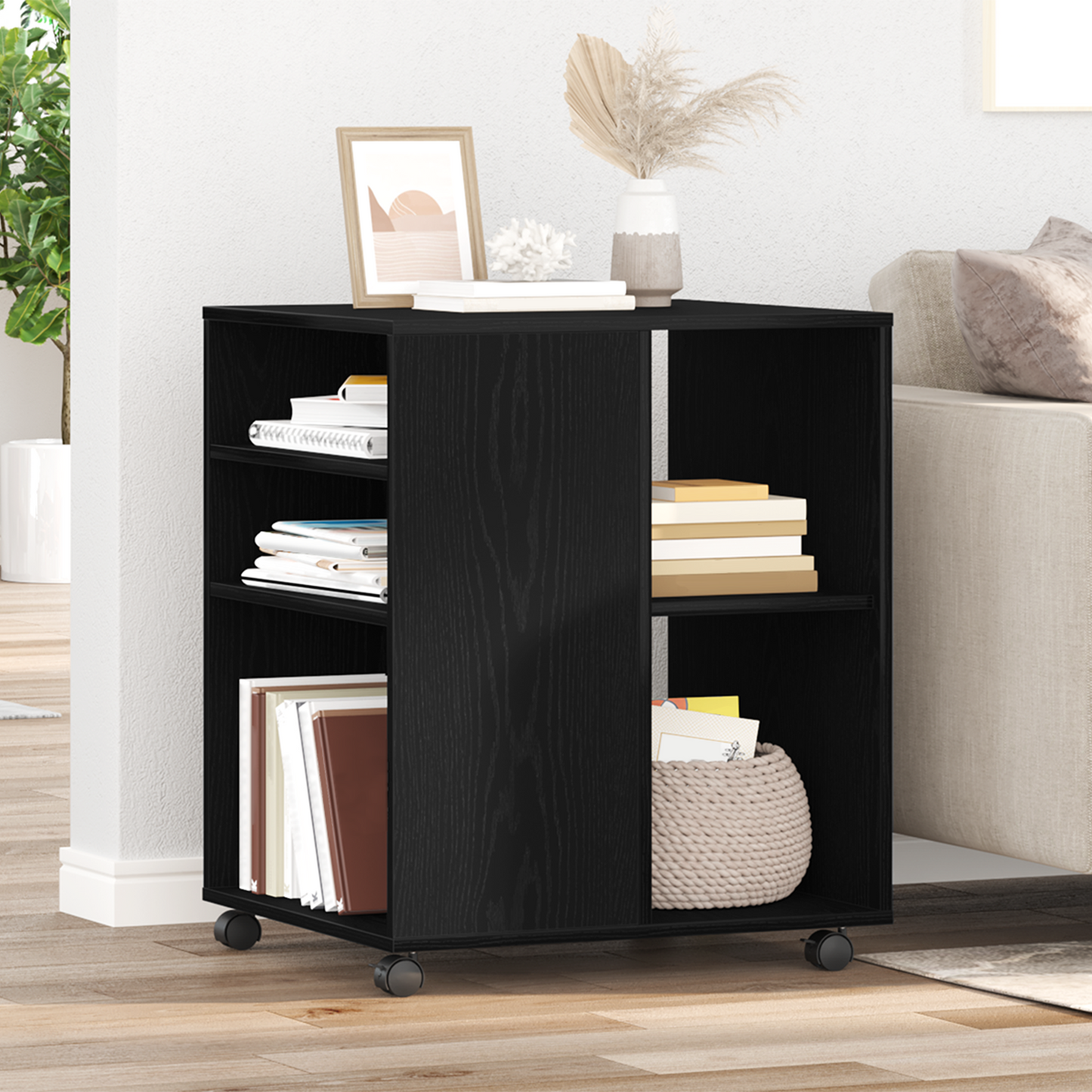 Rolling Cabinet 60X53X72 Cm Engineered Wood