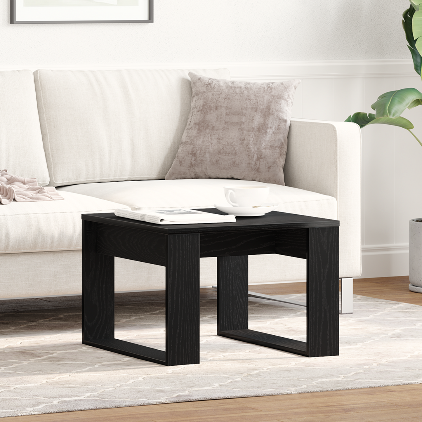 Side Table 50X50X35 Cm Engineered Wood