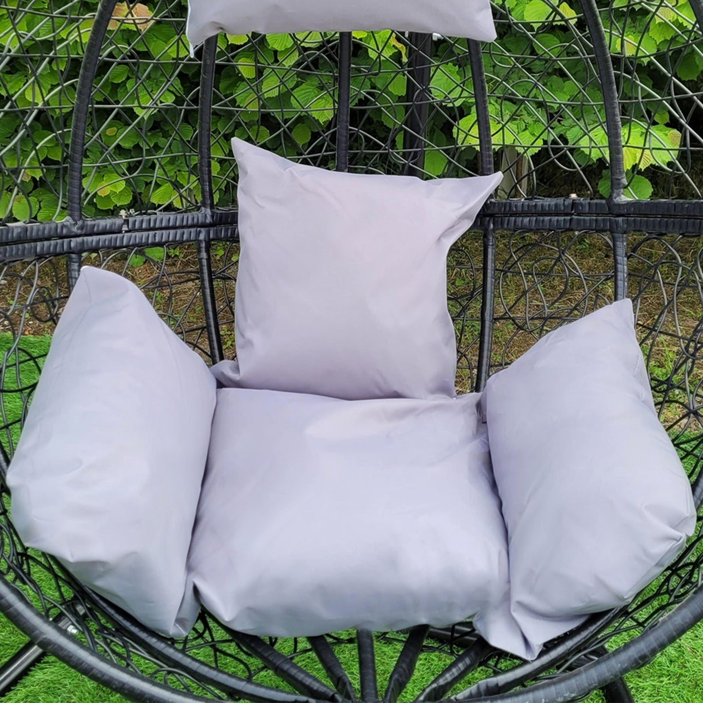 Hanging Rattan Egg Chair - Black