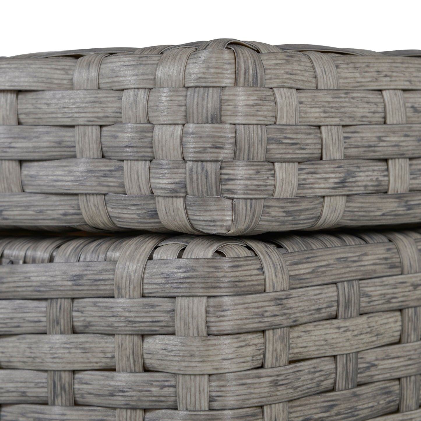 Outsunny 4 PCs Rattan Wicker Sofa Set Outdoor Conservatory Furniture w/ Side Storage Box
