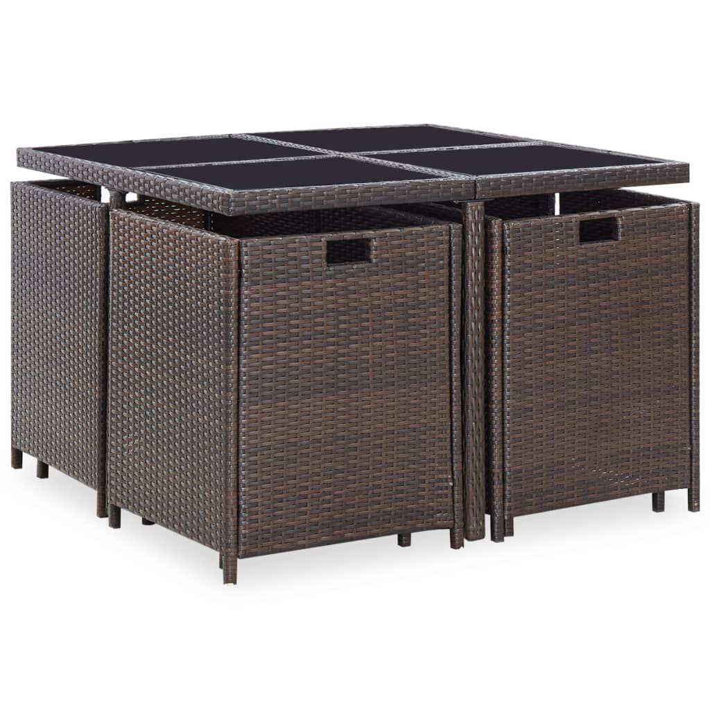 8 Seater Rattan Dining Cube Set in 2 Colours