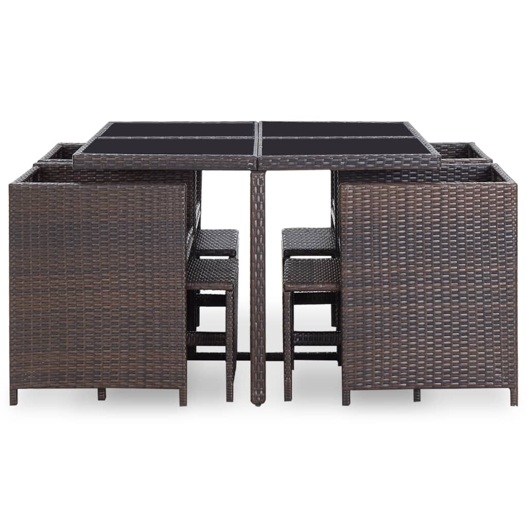 8 Seater Rattan Dining Cube Set in 2 Colours