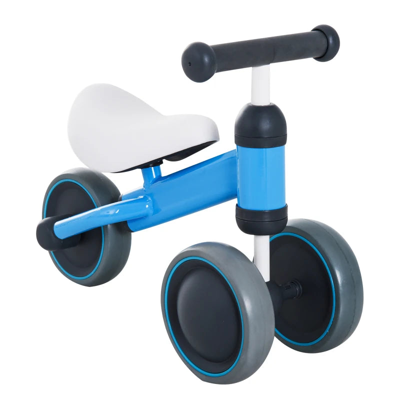 HOMCOM Baby Toddler Balance Bike Ride On Walker 3 Wheel Push Bike Kids First Bike for 1-2 Years Blue