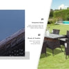 Outsunny 7 Pcs Rattan Dining Set-Brown