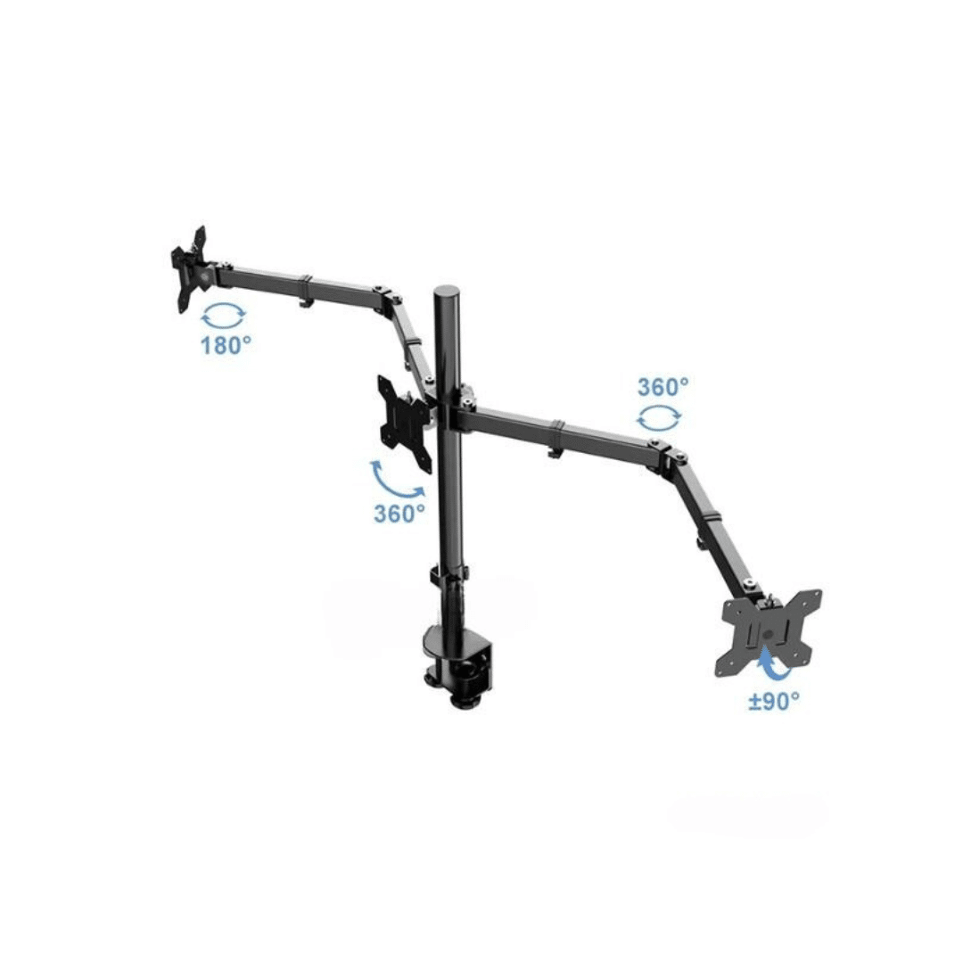 Triple Desktop Monitor Mounting Arm 13 - 32Inch Screens