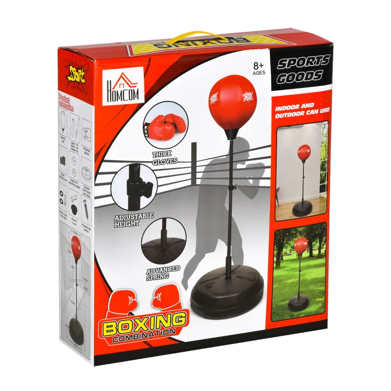 Kids Punching Bag with Stand, Adjustable Height from 122cm to 154cm