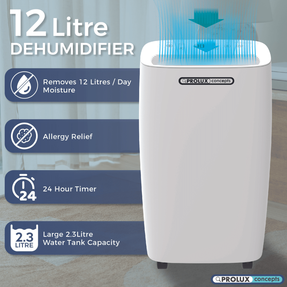 12L Dehumidifier and  Prolux Clothes Airer Non Electric