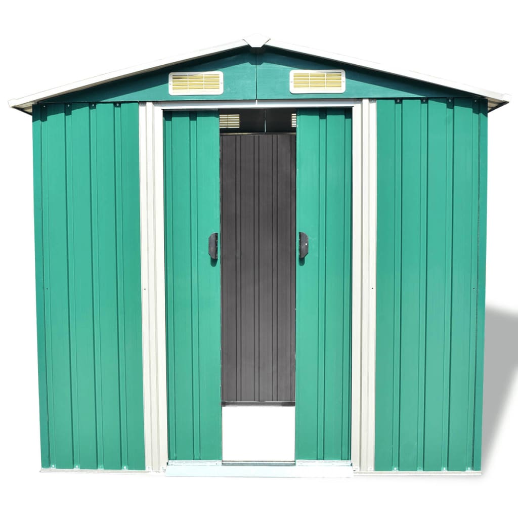 Garden Storage Shed Metal 204X132X186 Cm