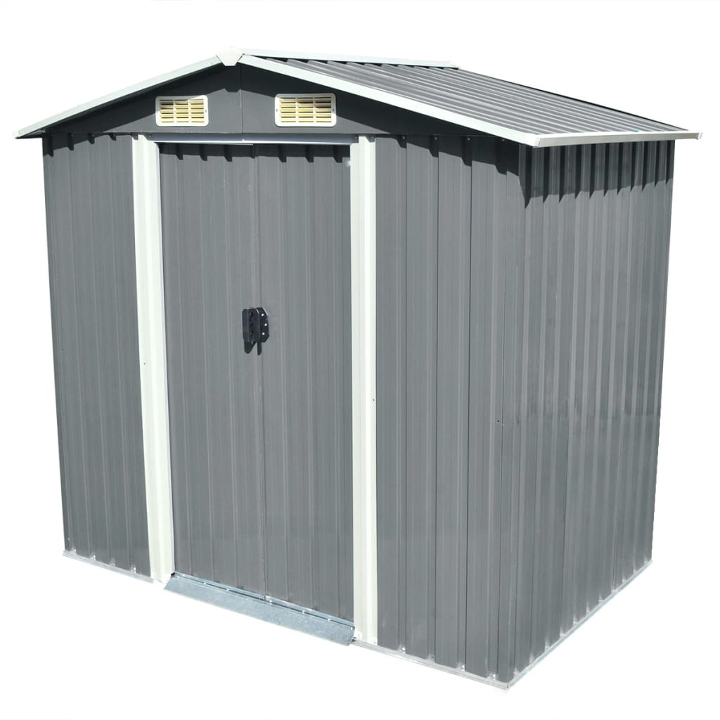 Garden Storage Shed Metal 204X132X186 Cm