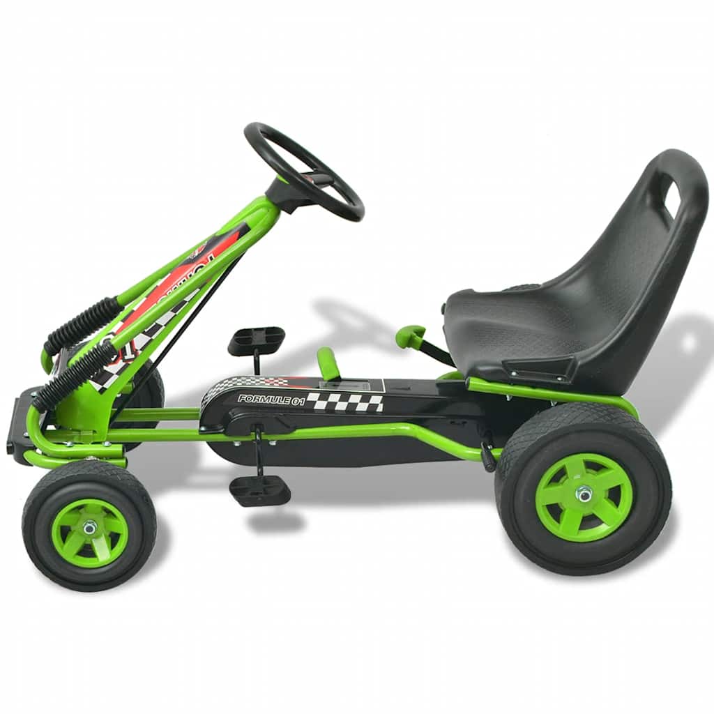 Pedal Go Kart With Adjustable Seat Green