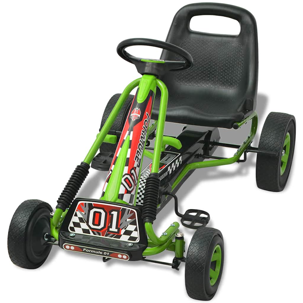 Pedal Go Kart With Adjustable Seat Green