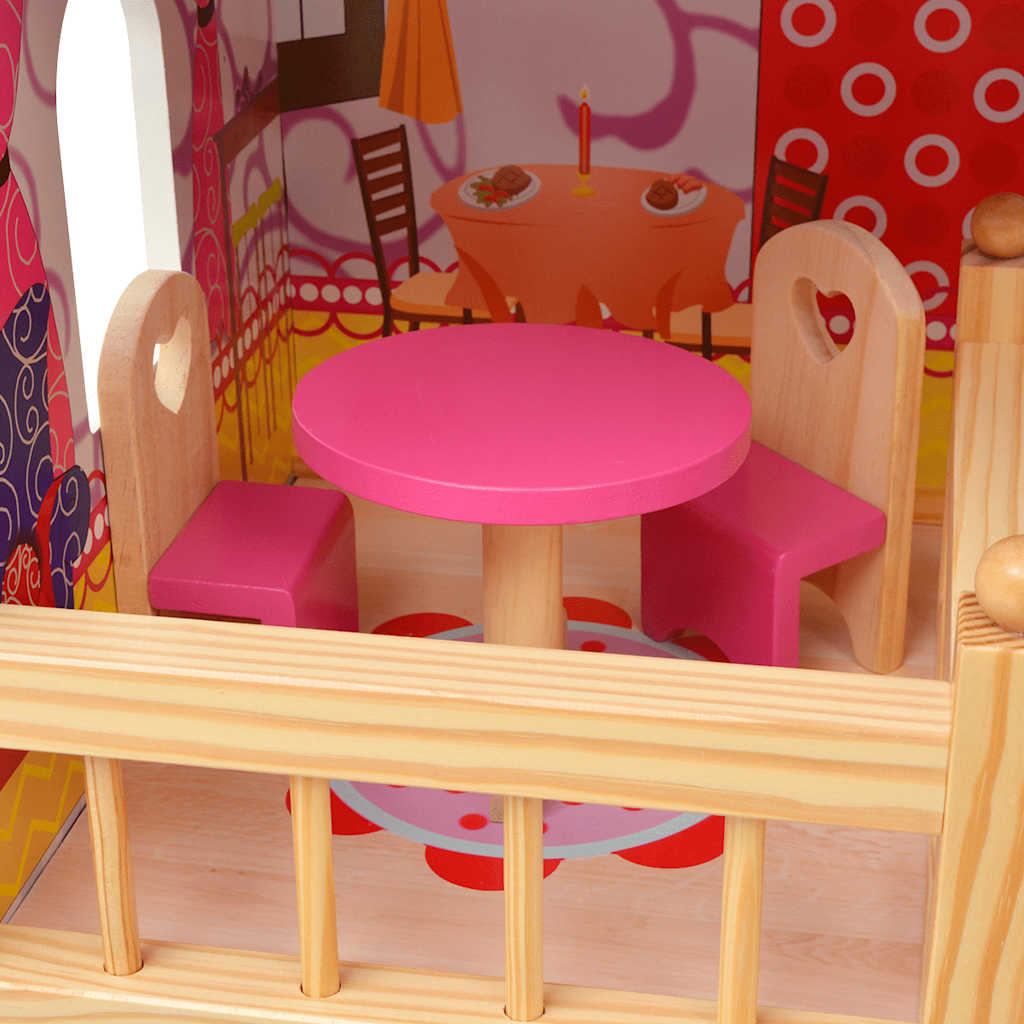 3-Storey Dollhouse Wood 60X30X90 Cm