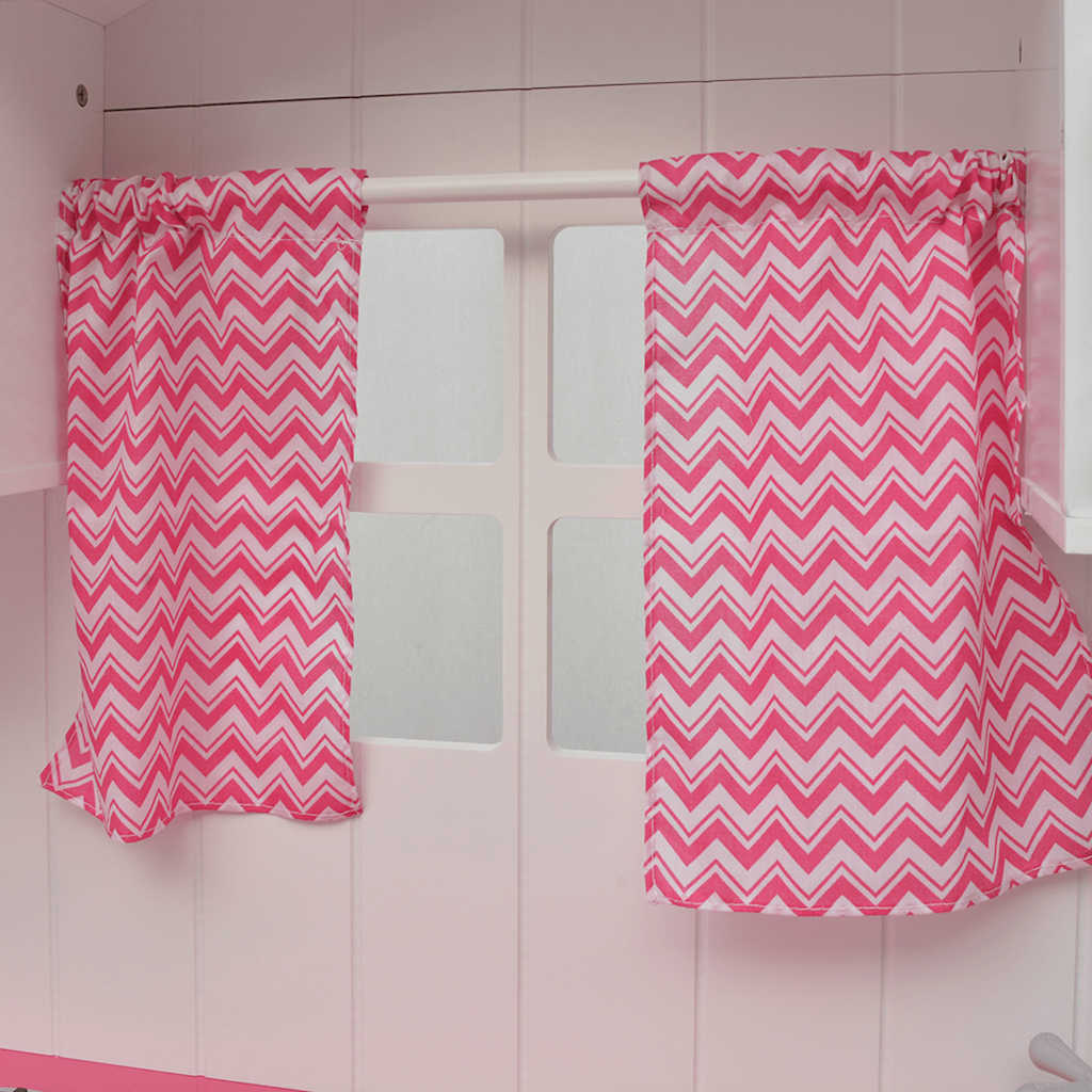 Toy Kitchen Wood 82X30X100 Cm Pink And White