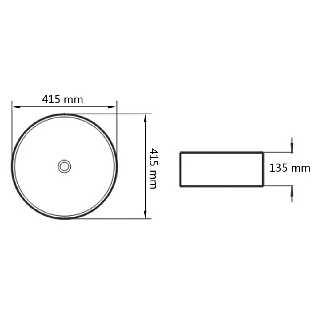 Basin Round Ceramic 41.5X13.5 Cm