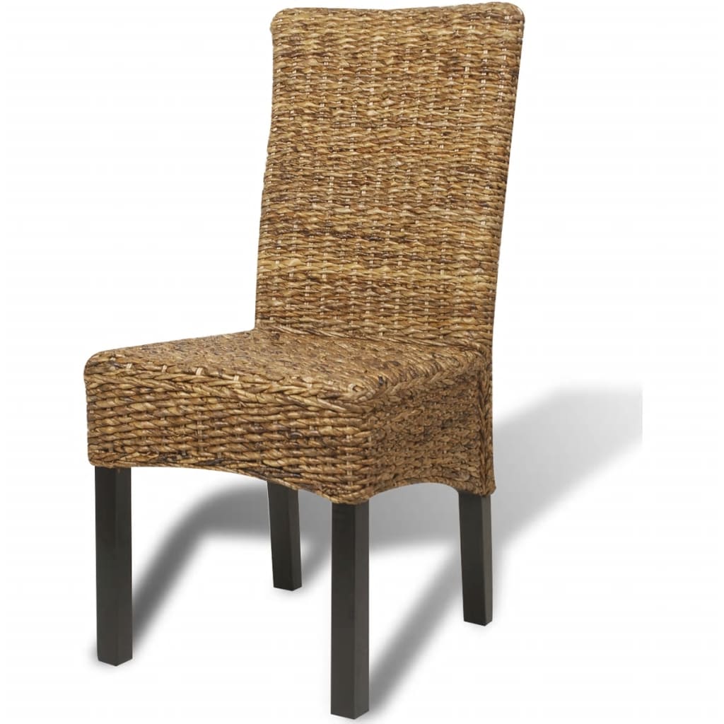 Dining Chairs 6 Pcs Abaca And Solid Mango Wood