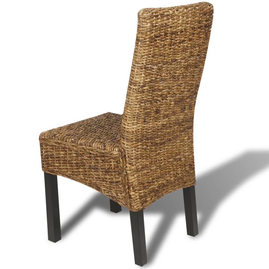 Dining Chairs 6 Pcs Abaca And Solid Mango Wood
