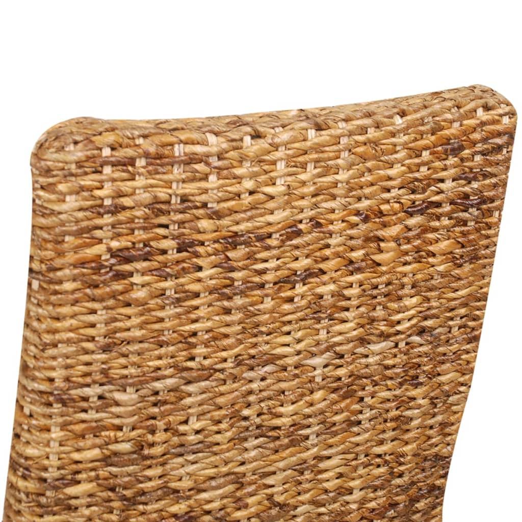 Dining Chairs 6 Pcs Abaca And Solid Mango Wood