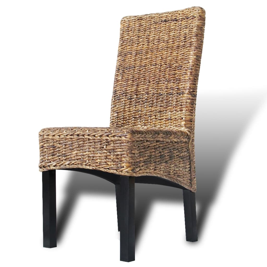 Dining Chairs 6 Pcs Abaca And Solid Mango Wood