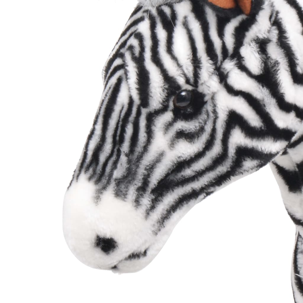 Standing Plush Toy Zebra Black And White Xxl