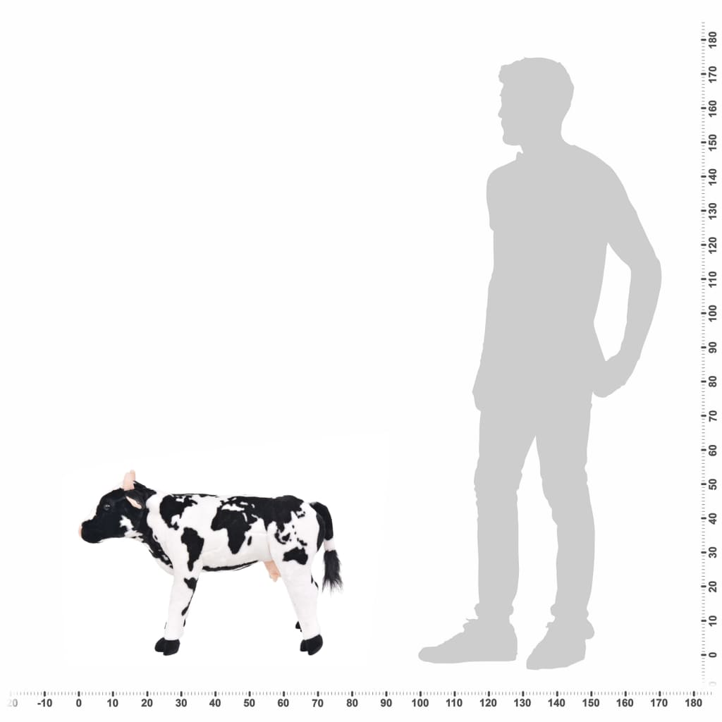 Standing Plush Toy Cow Black And White Xxl