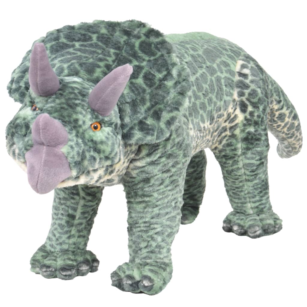 Standing Plush Toy Triceratops Dinosaur Green Xxl