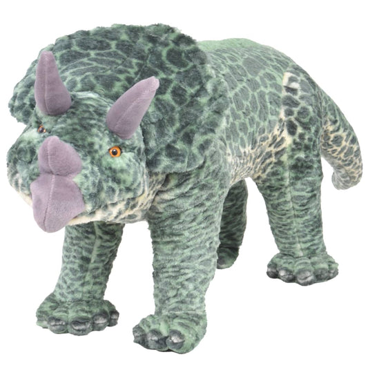 Standing Plush Toy Triceratops Dinosaur Green Xxl